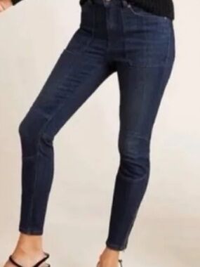Pilcro high rise  moto  Skinny Jeans, ankle zip
